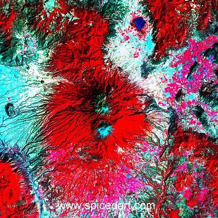 Earth Mandala Art - Mexico-Colima Volcano Source Image