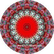 Mandala Art Print Mexico-Colima Volcano 07